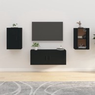 Zidni TV ormarići 2 kom crna 40 x 34,5 x 60 cm