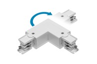 GTV Kutni konektor, univerzalni, 3F L/D, za šinu, bijeli