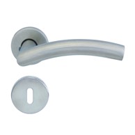 Kvaka za vrata s rozetom ključ inox F131/236