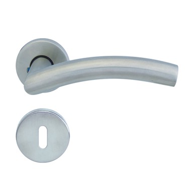 Kvaka za vrata s rozetom ključ inox F131/236