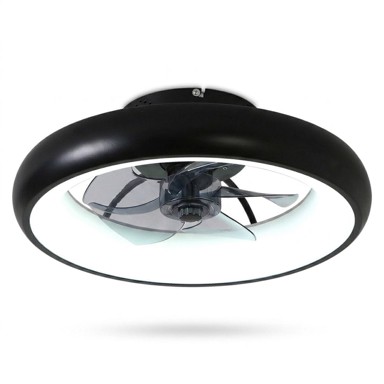 NIKCORP Stropni ventilator s LED rasvjetom, 48 cm, 36 W, 6 brzina, Bluetooth, daljinski upravljač, promjena smjera, 3000–6500 K, tihi rad ispod 20 dB, metalni