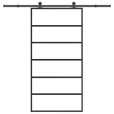 Klizna vrata s okovom od ESG stakla i aluminija 102x205 cm