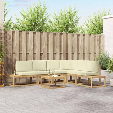 Set vanjskih sofa, 5-dijelni, poliester, bijela