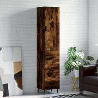 Visoka komoda dimljeni hrast4 5x34x180cm konstruiranog drva , ladice