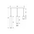 CANDELLUX LIGHTING Visilica s metalnim sjenilom u crno-zlatnoj boji 6x46 cm Tubo 