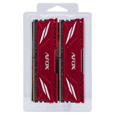 AFOX RAM memorija Gaming, DDR4, 3200 MHz, CL16, XMP 2.0, crvena, 2 kom