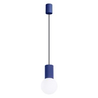 NICE LAMPS Tamno plava viseća svjetiljka sa staklenim sjenilom ø 12 cm Orbital 
