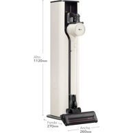 LG Štapni usisavač CordZero All-in-One Tower A9T-PRIME1C, 260 W, 1,05 l, bež-crni