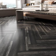 NIKCORP Samoljepljive vinilne podne obloge, efekt drva, crne, 90 × 15 cm, set 35 kom