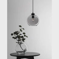 NOVA LUCE Visilica Palmer NL9241130, E27, IP20, crna i smoky