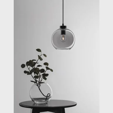 NOVA LUCE Visilica Palmer NL9241130, E27, IP20, crna i smoky