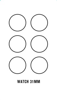 Hidrogelna zaštitna folija za sat, 31 mm