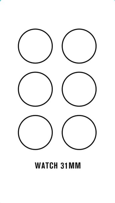 Hidrogelna zaštitna folija za sat, 31 mm
