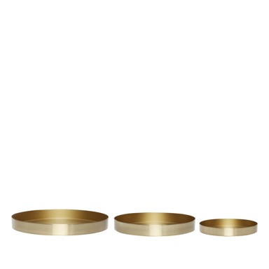 HUBSCH Metalni ukrasni pladnjevi 3 kom ø 33 cm Embrace
