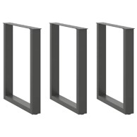 Noge stolića za kavu U-oblika 3 kom antracit 70x(72-73)cm čelik