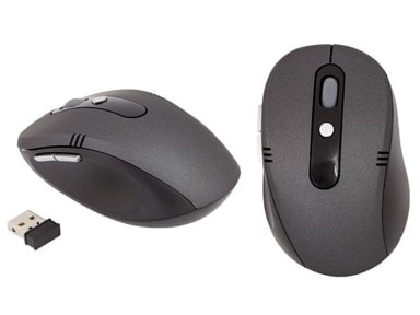 ATL Bežični ergonomski miš AK211, 1600 DPI, crni