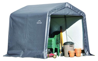 SHELTERLOGIC Skladišni šator 5,76 m² 240 x 240 cm, sivi
