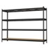 SONGMICS Polica s 4 police 60x200x183 cm, crna