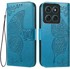 Preklopna maskica za Motorola Moto G86 5G, leptir, plava