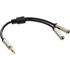 INLINE Audio kabel S-99250 0,15 m 3.5 mm na 2 x 3.5 mm, crni, srebrni