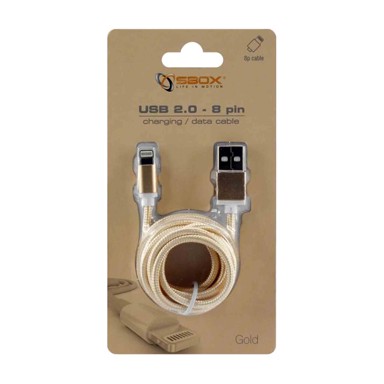 SBOX Telefonski kabel usb iphone 7 m/m 1,5m zlatni
