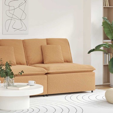 Modularni kauč s jastucima 100 cm, bež