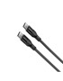 KSIX Kabel USB-C na USB-C, 60 W, pleteni, aluminijski konektori, 1 m, crni