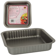 Pekač 240 x 240, za torte, pizze, non-stick, sivi