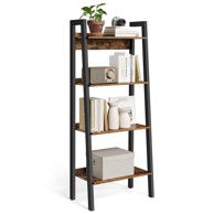 SONGMICS Ljestveni regal samostojeća polica s 4 razine 56 x 34 x 1375 cm smeđa