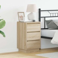 Noćni kabinet s LED 39x34,5x65 cm konstruirano drvo, sonoma