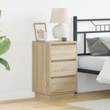 Noćni kabinet s LED 39x34,5x65 cm konstruirano drvo, sonoma