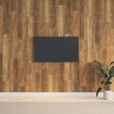 Zidne ploče s izgledom drva, PVC, 2.06 m², drvo bijelog brijesta