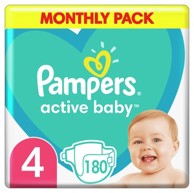 PAMPERS Active Baby mjesečno pakiranje veličina 4 180 kom