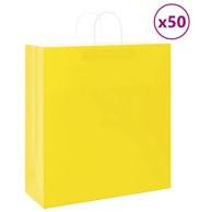 Papirnate vrećice 50 kom s ručkama 45x17x48 cm, žute