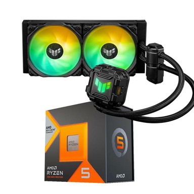 AMD Procesor Ryzen 5 7600X3D + ASUS Vodeno hlađenje LCII 240 ARGB (FuturaIT Combo) 