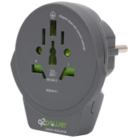 Q2POWER Putni adapter, usb, europa