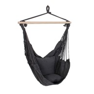GARDEN PLEASURE Crna podstavljena viseća vrtna fotelja Tobago