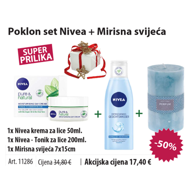NIVEA Poklon set + mirisna svijeća