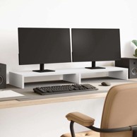 Stalak za monitor, 100 x 27 x 10 cm, od konstruiranog drva, bijeli