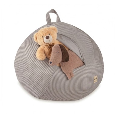 PLUSH NEST Torba za plišane igračke i dječji puf, premium kord, bež