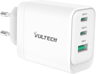 VULTECH GaN punjač CC65-2C1A, 65 W, 2 x USB-C, 1 x USB-A