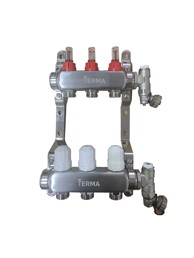 TERMA Podno razdjelnik Plus, s mjeračima protoka, 3 kruga