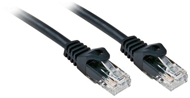 LINDY Mrežni kabel RJ45, Cat.6 U/UTP, 1 m, crni