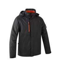 Vodonepropusna ripstop parka YUZU, crno-narančasta