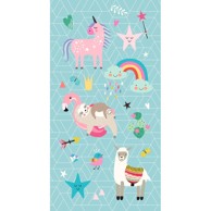 GOOD MORNING Plavi ručnik za plažu od samta za djecu 75x150 cm Moody