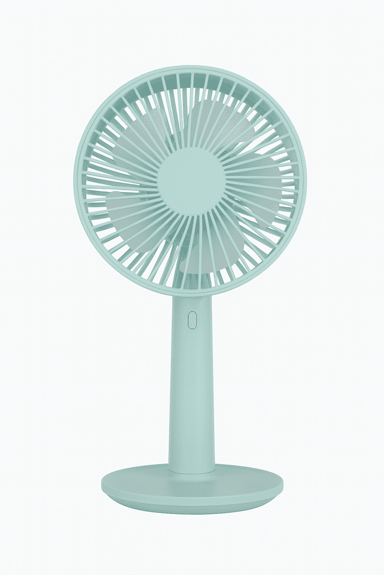 MULIN SRLS Punjivi ventilator, 2 u 1, 13 cm, tirkiznoplava