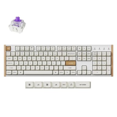 KEYCHRON Mehanička tipkovnica K10 HE Special Edition RGB Gateron 2.0 Magnetic Switch US Layout bežična bijela