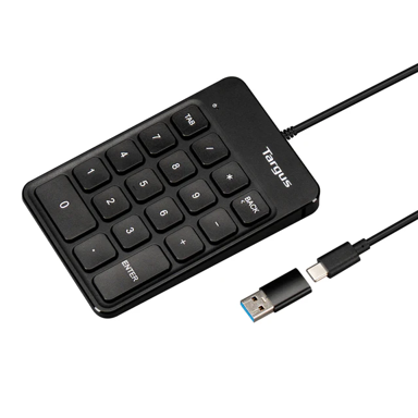 TARGUS Numerička tipkovnica AKP13GL, univerzalna, USB, crna
