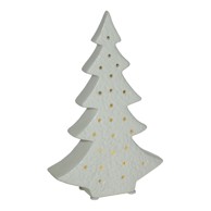 LED keramički božićni bor, 18.5×12×3.7 cm