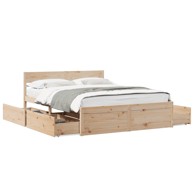 Okvir za krevet s ladicama 140x200 cm od borovine